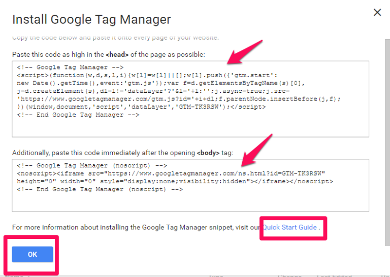 ایجاد کد در گوگل تگ منیجر 